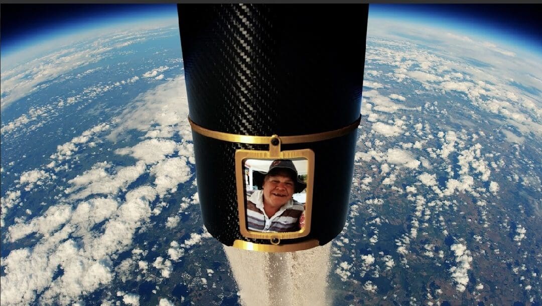 Love, launched: sending ashes to the edge of space