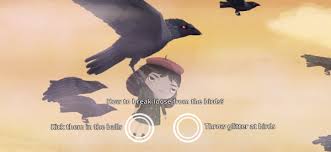 Misfortune being flown away and captured by crows. 